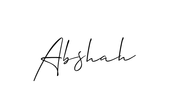 How to make Abshah signature? Allison_Script is a professional autograph style. Create handwritten signature for Abshah name. Abshah signature style 2 images and pictures png