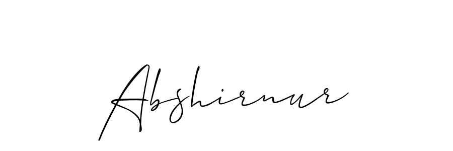 It looks lik you need a new signature style for name Abshirnur. Design unique handwritten (Allison_Script) signature with our free signature maker in just a few clicks. Abshirnur signature style 2 images and pictures png