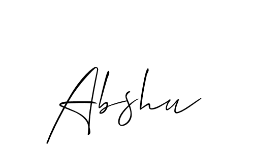 How to make Abshu signature? Allison_Script is a professional autograph style. Create handwritten signature for Abshu name. Abshu signature style 2 images and pictures png