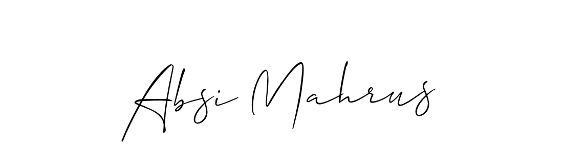 How to Draw Absi Mahrus signature style? Allison_Script is a latest design signature styles for name Absi Mahrus. Absi Mahrus signature style 2 images and pictures png