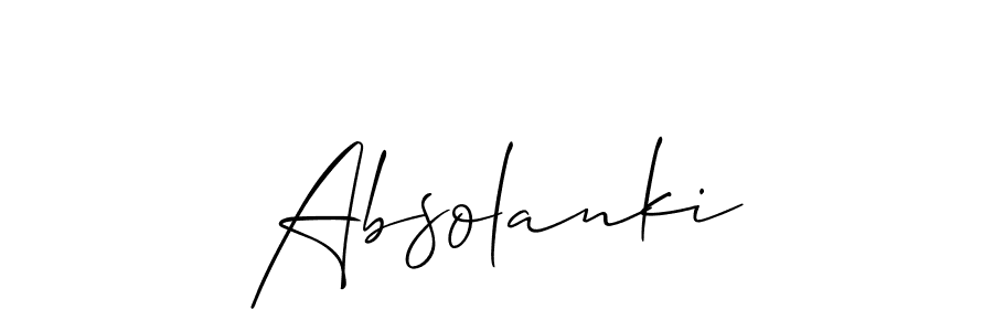 How to make Absolanki name signature. Use Allison_Script style for creating short signs online. This is the latest handwritten sign. Absolanki signature style 2 images and pictures png