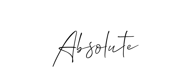 Use a signature maker to create a handwritten signature online. With this signature software, you can design (Allison_Script) your own signature for name Absolute. Absolute signature style 2 images and pictures png
