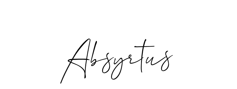 How to make Absyrtus signature? Allison_Script is a professional autograph style. Create handwritten signature for Absyrtus name. Absyrtus signature style 2 images and pictures png