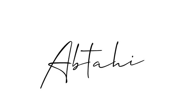 Abtahi stylish signature style. Best Handwritten Sign (Allison_Script) for my name. Handwritten Signature Collection Ideas for my name Abtahi. Abtahi signature style 2 images and pictures png