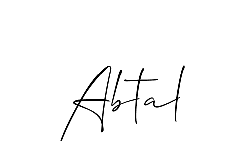 Make a beautiful signature design for name Abtal. Use this online signature maker to create a handwritten signature for free. Abtal signature style 2 images and pictures png