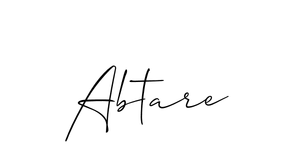 You should practise on your own different ways (Allison_Script) to write your name (Abtare) in signature. don't let someone else do it for you. Abtare signature style 2 images and pictures png