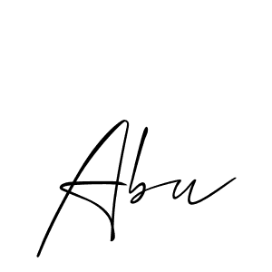 Create a beautiful signature design for name Abu. With this signature (Allison_Script) fonts, you can make a handwritten signature for free. Abu signature style 2 images and pictures png