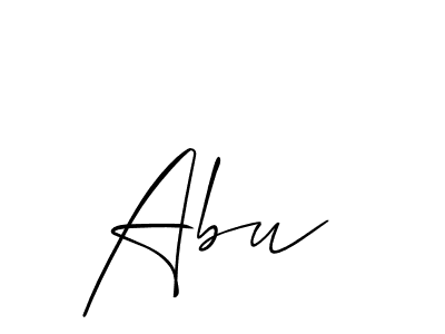 How to make Abu  signature? Allison_Script is a professional autograph style. Create handwritten signature for Abu  name. Abu  signature style 2 images and pictures png