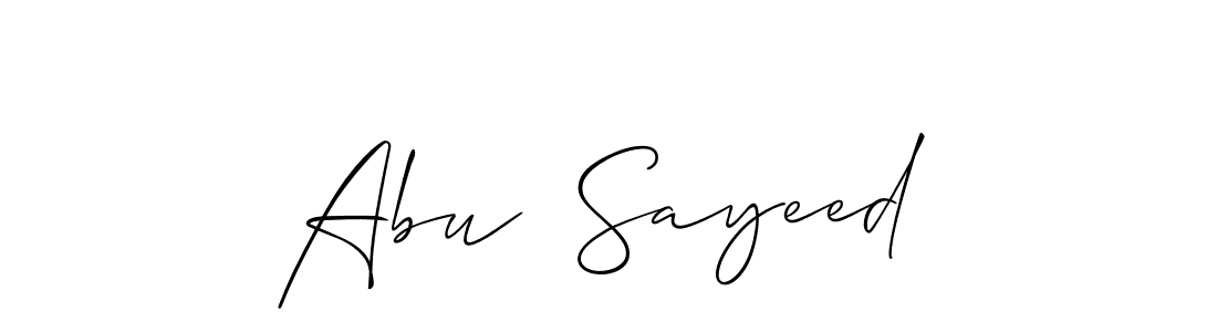 Use a signature maker to create a handwritten signature online. With this signature software, you can design (Allison_Script) your own signature for name Abu  Sayeed. Abu  Sayeed signature style 2 images and pictures png