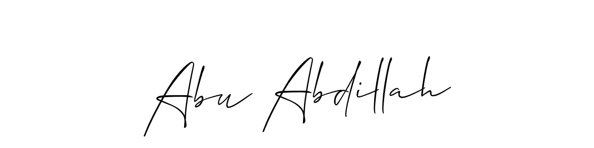Similarly Allison_Script is the best handwritten signature design. Signature creator online .You can use it as an online autograph creator for name Abu Abdillah. Abu Abdillah signature style 2 images and pictures png