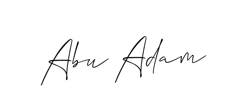 Make a beautiful signature design for name Abu Adam. With this signature (Allison_Script) style, you can create a handwritten signature for free. Abu Adam signature style 2 images and pictures png