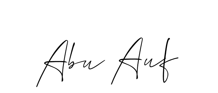 Also You can easily find your signature by using the search form. We will create Abu Auf name handwritten signature images for you free of cost using Allison_Script sign style. Abu Auf signature style 2 images and pictures png