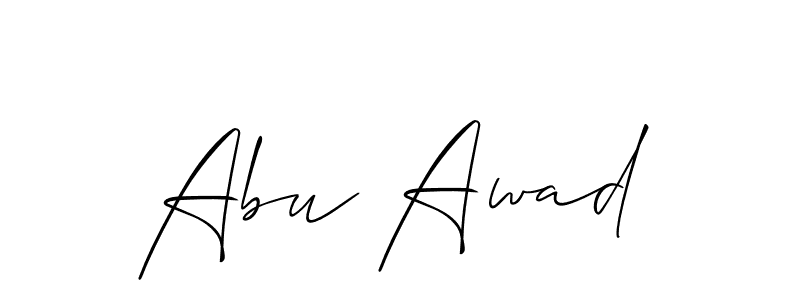 It looks lik you need a new signature style for name Abu Awad. Design unique handwritten (Allison_Script) signature with our free signature maker in just a few clicks. Abu Awad signature style 2 images and pictures png