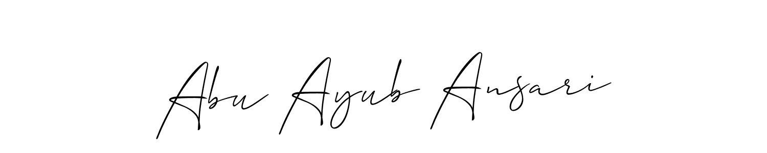 Make a short Abu Ayub Ansari signature style. Manage your documents anywhere anytime using Allison_Script. Create and add eSignatures, submit forms, share and send files easily. Abu Ayub Ansari signature style 2 images and pictures png