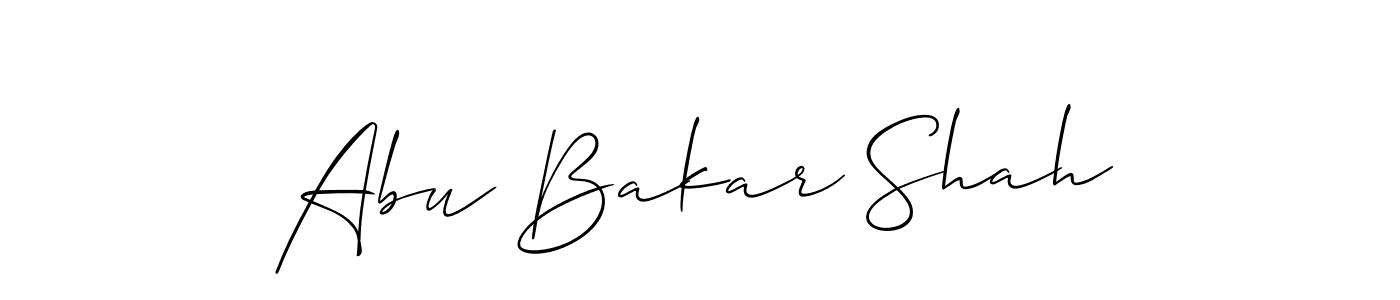 The best way (Allison_Script) to make a short signature is to pick only two or three words in your name. The name Abu Bakar Shah include a total of six letters. For converting this name. Abu Bakar Shah signature style 2 images and pictures png