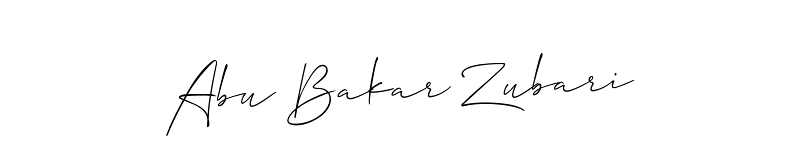 Similarly Allison_Script is the best handwritten signature design. Signature creator online .You can use it as an online autograph creator for name Abu Bakar Zubari. Abu Bakar Zubari signature style 2 images and pictures png