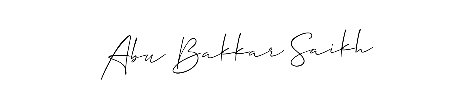 You can use this online signature creator to create a handwritten signature for the name Abu Bakkar Saikh. This is the best online autograph maker. Abu Bakkar Saikh signature style 2 images and pictures png