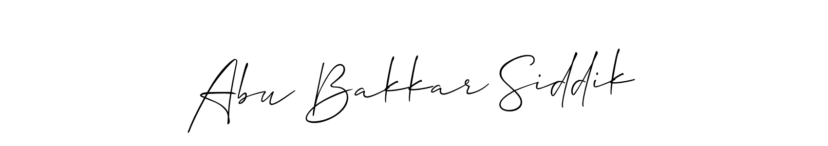 How to make Abu Bakkar Siddik signature? Allison_Script is a professional autograph style. Create handwritten signature for Abu Bakkar Siddik name. Abu Bakkar Siddik signature style 2 images and pictures png