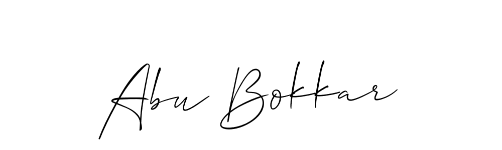 How to make Abu Bokkar name signature. Use Allison_Script style for creating short signs online. This is the latest handwritten sign. Abu Bokkar signature style 2 images and pictures png