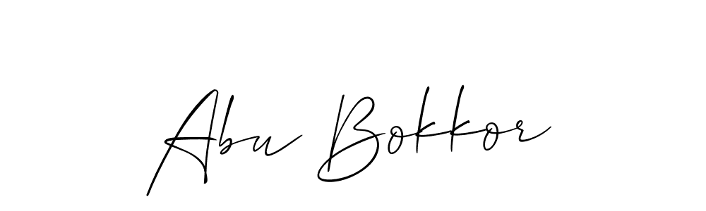 The best way (Allison_Script) to make a short signature is to pick only two or three words in your name. The name Abu Bokkor include a total of six letters. For converting this name. Abu Bokkor signature style 2 images and pictures png