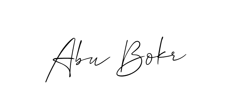 if you are searching for the best signature style for your name Abu Bokr. so please give up your signature search. here we have designed multiple signature styles  using Allison_Script. Abu Bokr signature style 2 images and pictures png