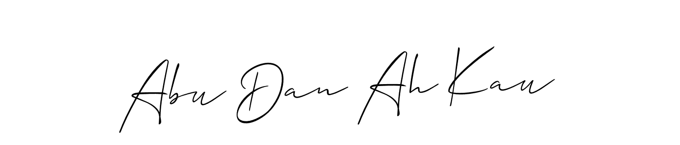 Also we have Abu Dan Ah Kau name is the best signature style. Create professional handwritten signature collection using Allison_Script autograph style. Abu Dan Ah Kau signature style 2 images and pictures png