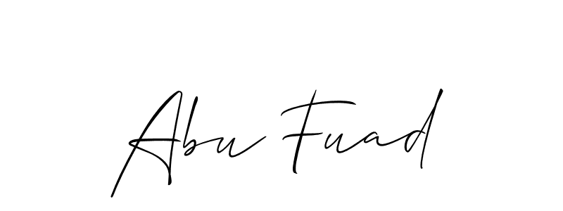 Best and Professional Signature Style for Abu Fuad. Allison_Script Best Signature Style Collection. Abu Fuad signature style 2 images and pictures png