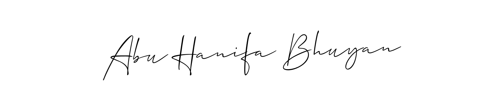 Abu Hanifa Bhuyan stylish signature style. Best Handwritten Sign (Allison_Script) for my name. Handwritten Signature Collection Ideas for my name Abu Hanifa Bhuyan. Abu Hanifa Bhuyan signature style 2 images and pictures png