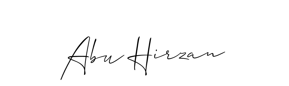 The best way (Allison_Script) to make a short signature is to pick only two or three words in your name. The name Abu Hirzan include a total of six letters. For converting this name. Abu Hirzan signature style 2 images and pictures png