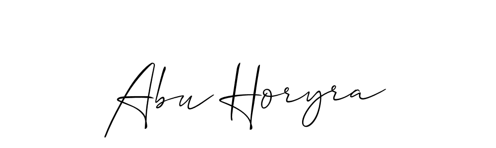 Similarly Allison_Script is the best handwritten signature design. Signature creator online .You can use it as an online autograph creator for name Abu Horyra. Abu Horyra signature style 2 images and pictures png