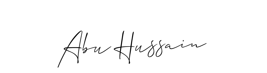 How to make Abu Hussain signature? Allison_Script is a professional autograph style. Create handwritten signature for Abu Hussain name. Abu Hussain signature style 2 images and pictures png