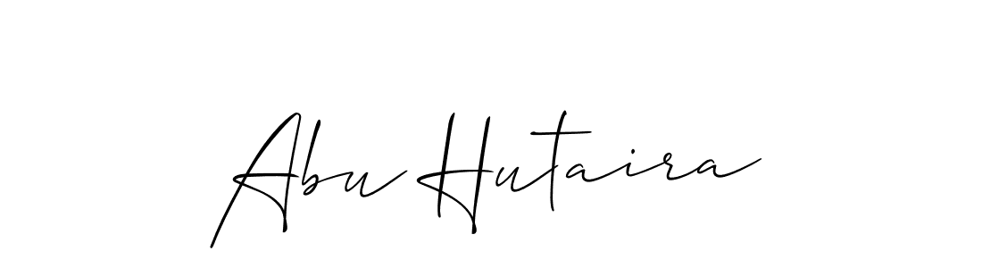 Also You can easily find your signature by using the search form. We will create Abu Hutaira name handwritten signature images for you free of cost using Allison_Script sign style. Abu Hutaira signature style 2 images and pictures png