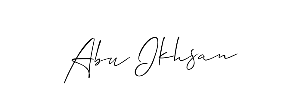 Similarly Allison_Script is the best handwritten signature design. Signature creator online .You can use it as an online autograph creator for name Abu Ikhsan. Abu Ikhsan signature style 2 images and pictures png