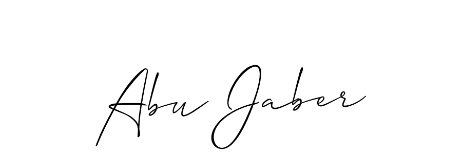 Make a beautiful signature design for name Abu Jaber. With this signature (Allison_Script) style, you can create a handwritten signature for free. Abu Jaber signature style 2 images and pictures png