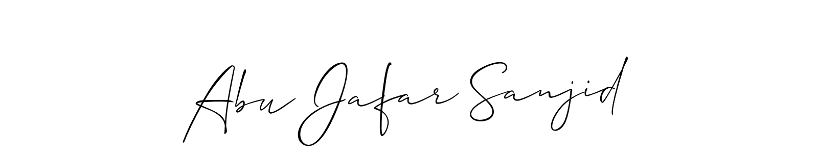 Check out images of Autograph of Abu Jafar Sanjid name. Actor Abu Jafar Sanjid Signature Style. Allison_Script is a professional sign style online. Abu Jafar Sanjid signature style 2 images and pictures png