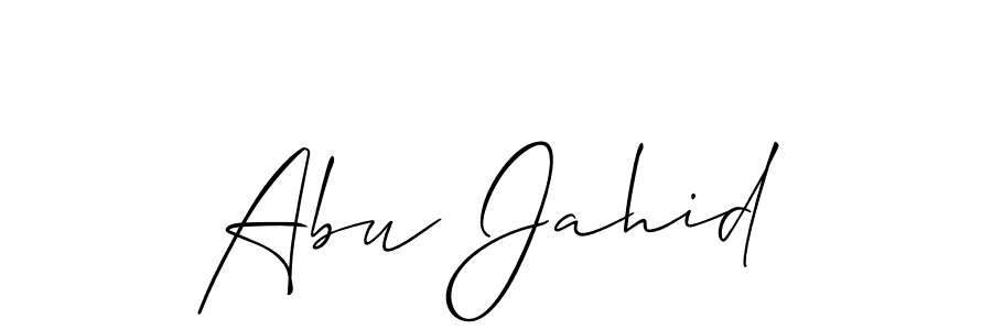 The best way (Allison_Script) to make a short signature is to pick only two or three words in your name. The name Abu Jahid include a total of six letters. For converting this name. Abu Jahid signature style 2 images and pictures png