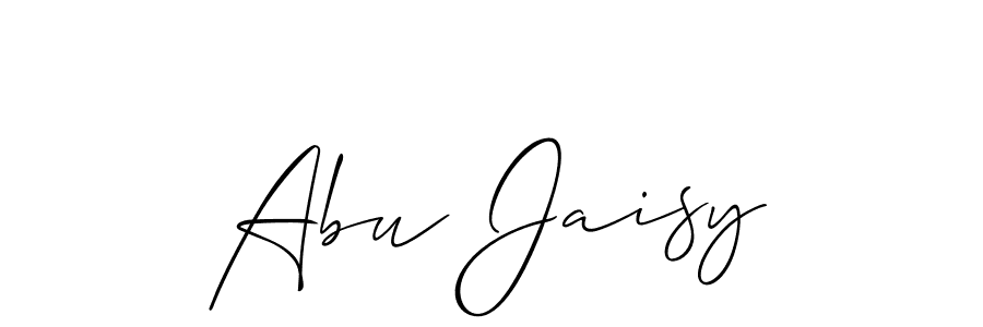 How to make Abu Jaisy signature? Allison_Script is a professional autograph style. Create handwritten signature for Abu Jaisy name. Abu Jaisy signature style 2 images and pictures png