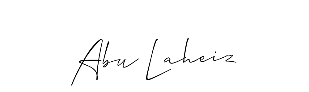 It looks lik you need a new signature style for name Abu Laheiz. Design unique handwritten (Allison_Script) signature with our free signature maker in just a few clicks. Abu Laheiz signature style 2 images and pictures png