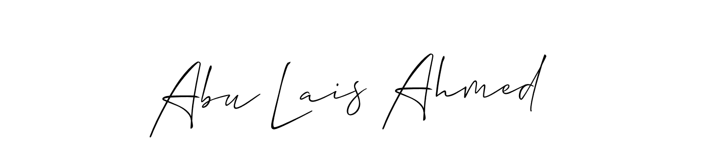 The best way (Allison_Script) to make a short signature is to pick only two or three words in your name. The name Abu Lais Ahmed include a total of six letters. For converting this name. Abu Lais Ahmed signature style 2 images and pictures png