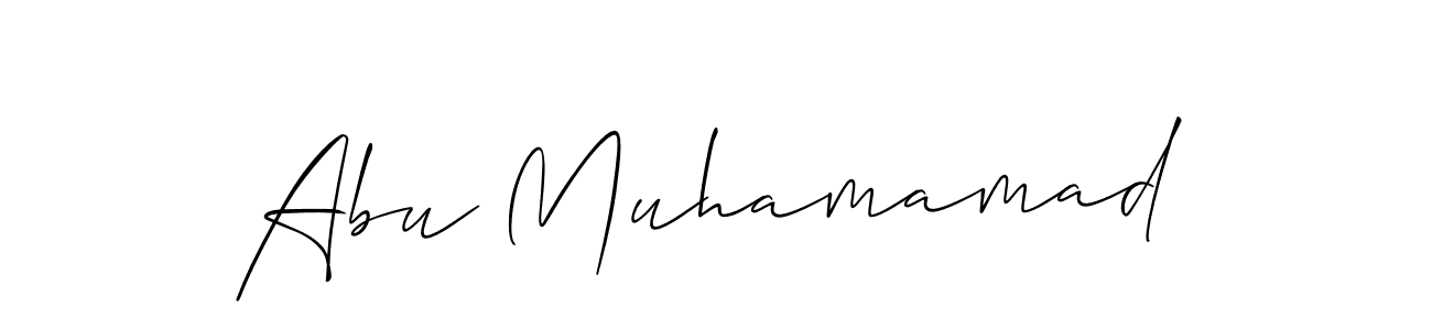 Create a beautiful signature design for name Abu Muhamamad. With this signature (Allison_Script) fonts, you can make a handwritten signature for free. Abu Muhamamad signature style 2 images and pictures png