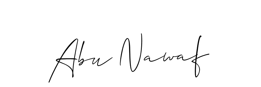 Make a beautiful signature design for name Abu Nawaf. With this signature (Allison_Script) style, you can create a handwritten signature for free. Abu Nawaf signature style 2 images and pictures png