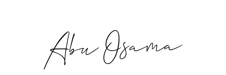 You should practise on your own different ways (Allison_Script) to write your name (Abu Osama) in signature. don't let someone else do it for you. Abu Osama signature style 2 images and pictures png