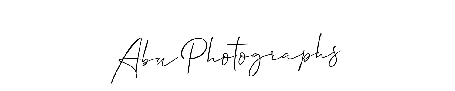 Also we have Abu Photographs name is the best signature style. Create professional handwritten signature collection using Allison_Script autograph style. Abu Photographs signature style 2 images and pictures png