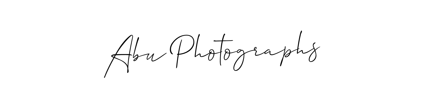 Also we have Abu Photographs name is the best signature style. Create professional handwritten signature collection using Allison_Script autograph style. Abu Photographs signature style 2 images and pictures png