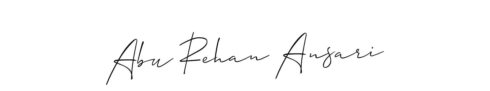 Also we have Abu Rehan Ansari name is the best signature style. Create professional handwritten signature collection using Allison_Script autograph style. Abu Rehan Ansari signature style 2 images and pictures png