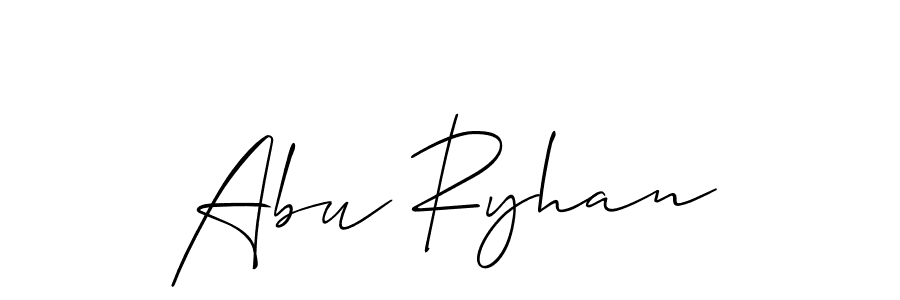 Create a beautiful signature design for name Abu Ryhan. With this signature (Allison_Script) fonts, you can make a handwritten signature for free. Abu Ryhan signature style 2 images and pictures png