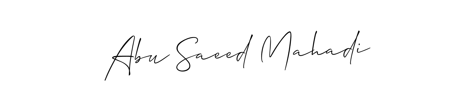 Similarly Allison_Script is the best handwritten signature design. Signature creator online .You can use it as an online autograph creator for name Abu Saeed Mahadi. Abu Saeed Mahadi signature style 2 images and pictures png