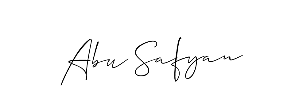 Create a beautiful signature design for name Abu Safyan. With this signature (Allison_Script) fonts, you can make a handwritten signature for free. Abu Safyan signature style 2 images and pictures png