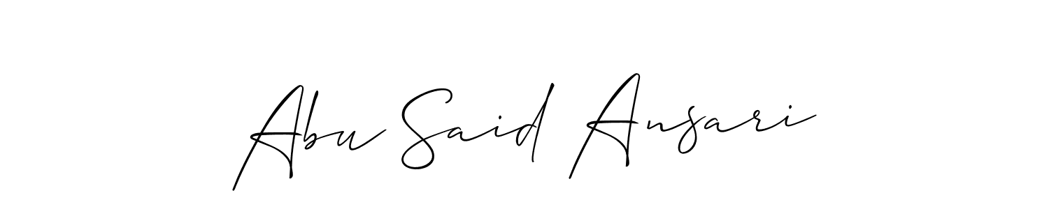 Also You can easily find your signature by using the search form. We will create Abu Said Ansari name handwritten signature images for you free of cost using Allison_Script sign style. Abu Said Ansari signature style 2 images and pictures png