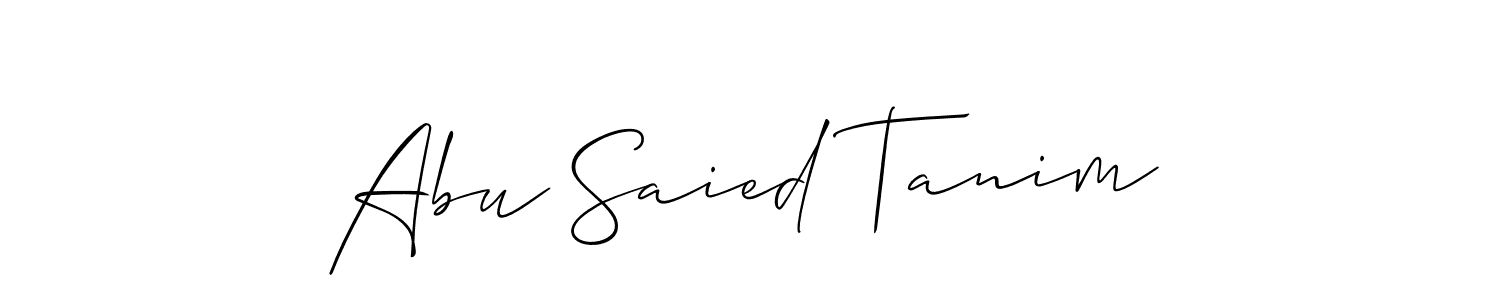 How to Draw Abu Saied Tanim signature style? Allison_Script is a latest design signature styles for name Abu Saied Tanim. Abu Saied Tanim signature style 2 images and pictures png